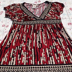 Speechless Polka Dots Multicolored Shortsleeves V-